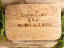 Load image into Gallery viewer, Personalised gifts for Dad, custom tea and biscuits board, Father&#39;s Day gifts, Mother&#39;s Day gifts, engraved gift for grandad, grandma gifts, birthday presents for family, custom wooden board, unique tea and biscuits board, personalised holiday gifts, thoughtful gifts for family, custom anniversary gifts, personalised housewarming gifts.
